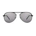 Edwin - Aviator Metal-Silver Clip On Sunglasses for Men & Women